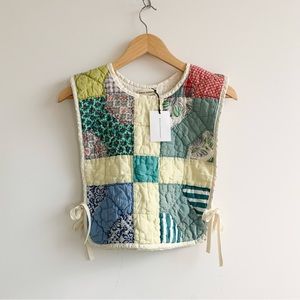 Mesa Workshop Reworked Vintage Quilt Tie Side Bib Top
